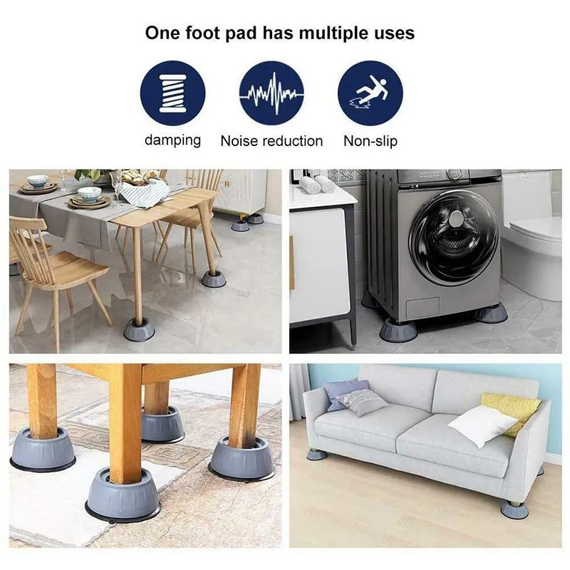 "4Pcs Anti-Vibration Washer Pads – Non-Slip Shock Absorbers"