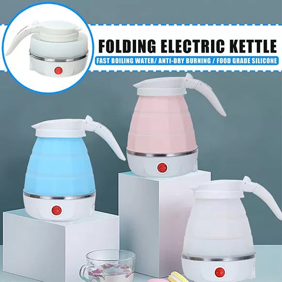 Travel Electric Kettle, Folding Water Boiler, Portable Silicone Household Electric Kettle
