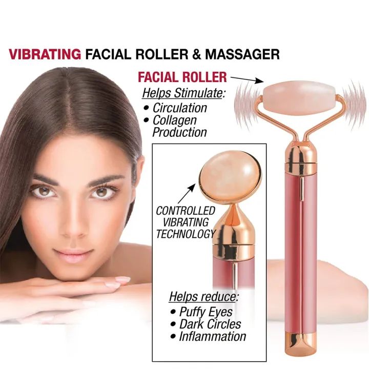 2 in 1 Facial Roller Micro Shaking Trembling  Massager