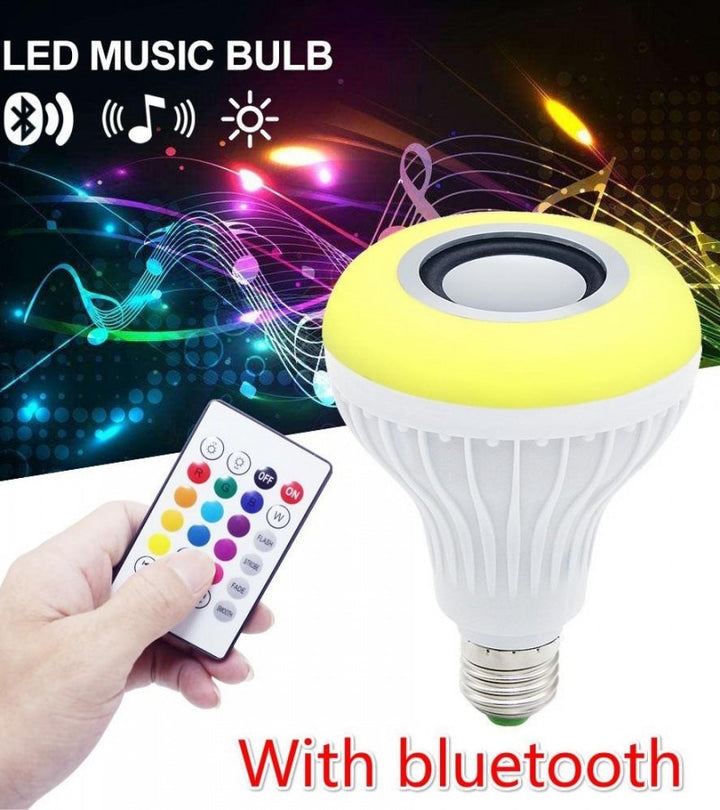 Led Light Bulb With Built-in Bluetooth Speaker + Remote