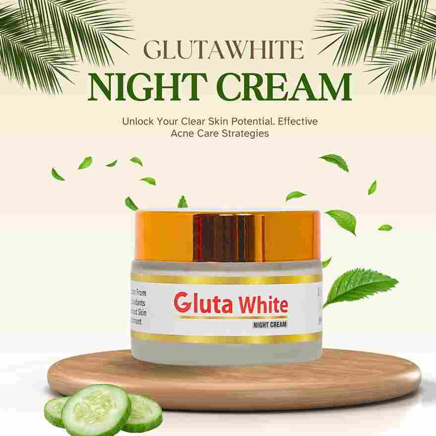 Gluta White Night Cream Extreme Strong Whitening And Anti-Aging Night Cream