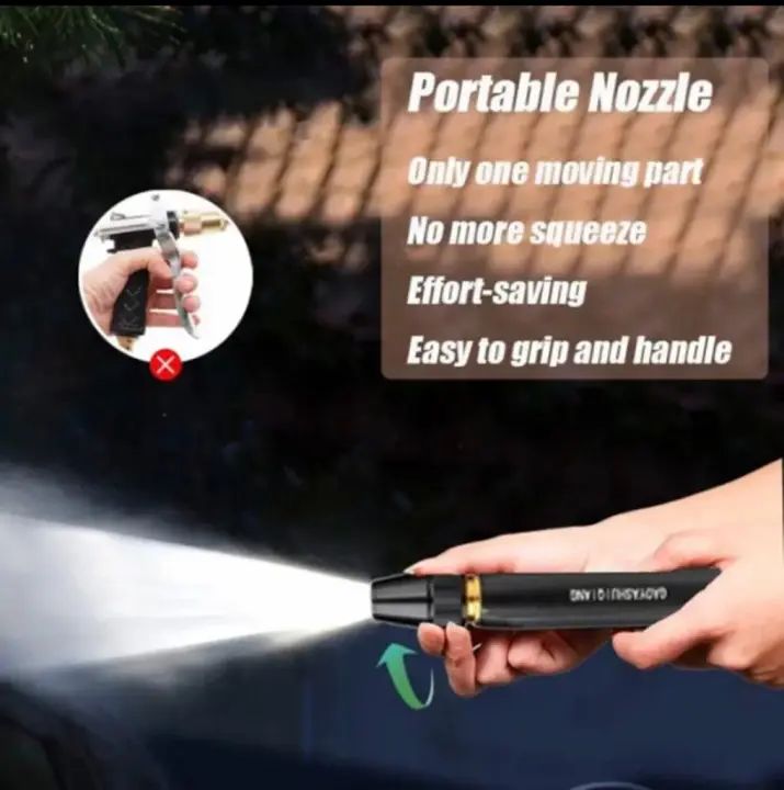 High-Pressure Adjustable Car Wash & Shower Nozzle.